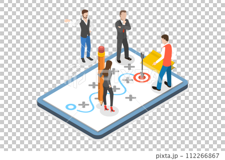3D Isometric Flat Conceptual Illustration of Strategic Planning 3D Isometric Flat Conceptual Illustration of Strategic Planning 112266867