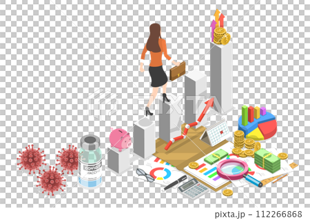 3D Isometric Flat Conceptual Illustration of Post-Pandemic Recovery 3D Isometric Flat Conceptual Illustration of Post-Pandemic Recovery 112266868