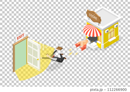 3D Isometric Flat Conceptual Illustration of Customer Retention 3D Isometric Flat Conceptual Illustration of Customer Retention 112266900