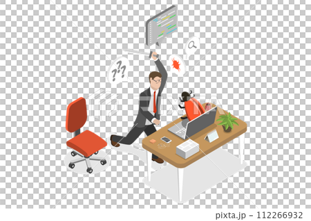3D Isometric Flat  Conceptual Illustration of Software Testing 112266932