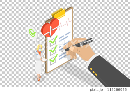 3D Isometric Flat Conceptual Illustration of Health Checkup 3D Isometric Flat Conceptual Illustration of Health Checkup 112266956