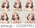 可愛らしい女性イラスト2 112267451