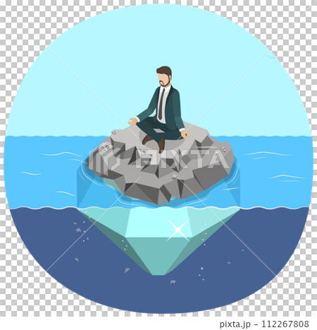 3D Isometric Flat Conceptual Illustration of Hidden Potential 3D Isometric Flat Conceptual Illustration of Hidden Potential 112267808