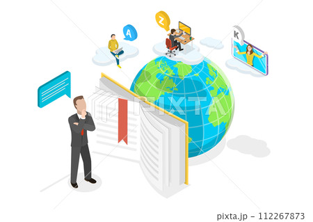 3D Isometric Flat Conceptual Illustration of Cognition And Thinking, Education and Professional Career 3D Isometric Flat Conceptual Illustration of Cognition And Thinking, Education and Professional Career 112267873