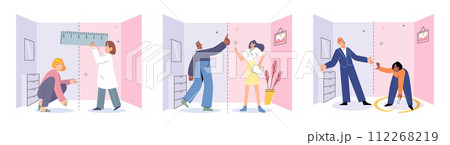 Personal space vector illustration. Effective communication involves being mindful personal space and respecting others boundaries Maintaining appropriate distance during social interactions shows 112268219