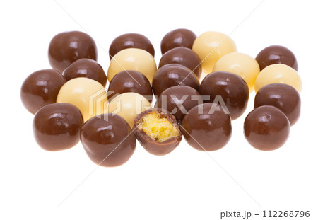 chocolate balls isolated 112268796