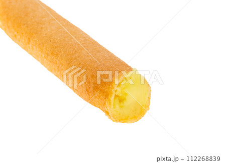 waffle roll with lemon cream waffle roll with lemon cream 112268839