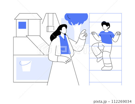 Playground facility isolated cartoon vector illustrations. Playground facility isolated cartoon vector illustrations. 112269034