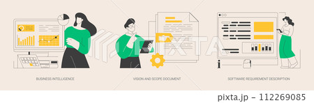 Business analysis abstract concept vector illustrations. 112269085