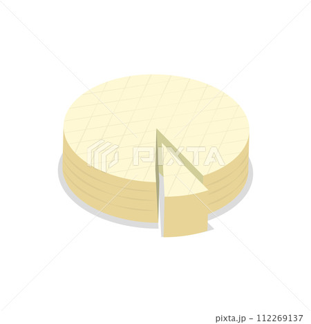 3D Isometric Flat Vector Set of Cheese Set. Item 5 3D Isometric Flat Vector Set of Cheese Set. Item 5 112269137