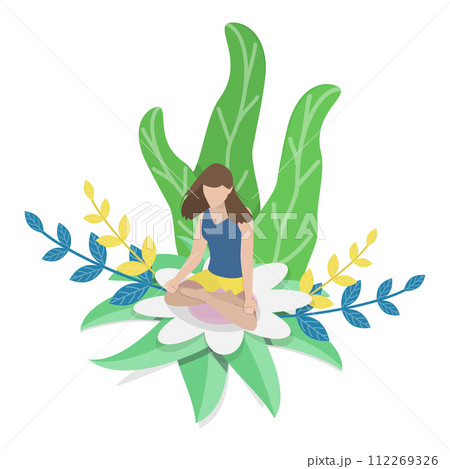 3D Isometric Flat Vector Illustration of Wellbeing. Item 1 3D Isometric Flat Vector Illustration of Wellbeing. Item 1 112269326