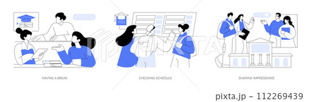 College life isolated cartoon vector illustrations se 112269439