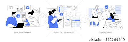 Budget planning isolated cartoon vector illustrations se 112269449