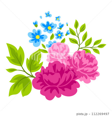 Background with pretty flowers. Beautiful decorative natural plants and leaves. Background with pretty flowers. Beautiful decorative natural plants and leaves. 112269497