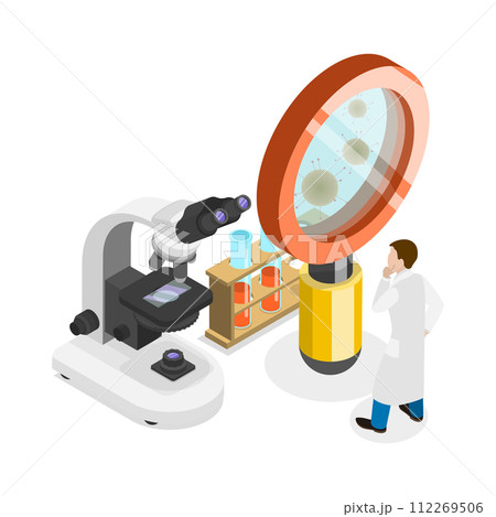 3D Isometric Flat Vector Illustration of Human Papillomavirus Prevention. Item 3 3D Isometric Flat Vector Illustration of Human Papillomavirus Prevention. Item 3 112269506