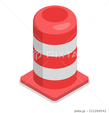 3D Isometric Flat Vector Set of Traffic Road Barriers. Item 5 3D Isometric Flat Vector Set of Traffic Road Barriers. Item 5 112269542