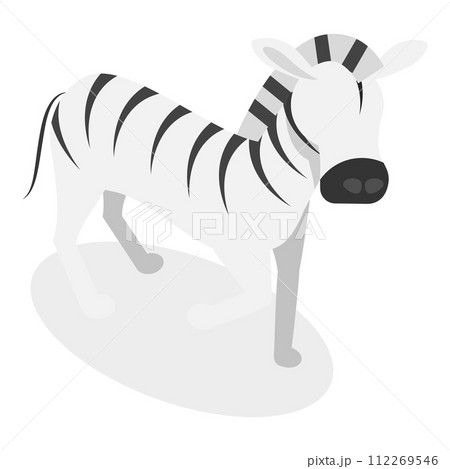 3D Isometric Flat Vector Set of Zoo Animals. Item 1 112269546