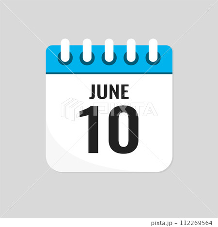Icon page calendar day - 10 June 112269564