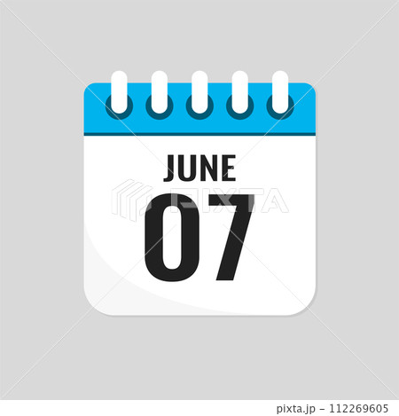 Icon page calendar day - 7 June 112269605