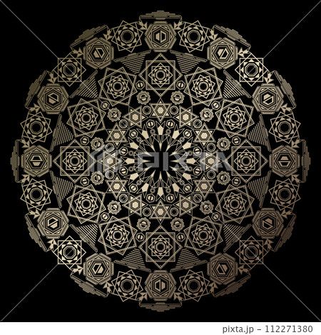 曼荼羅のベクターイラスト 曼荼羅のベクターイラスト 112271380