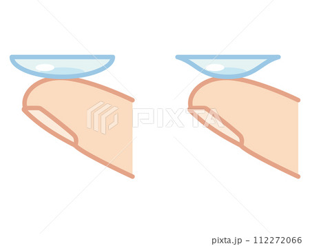 コンタクトレンズの表裏のイラスト 112272066