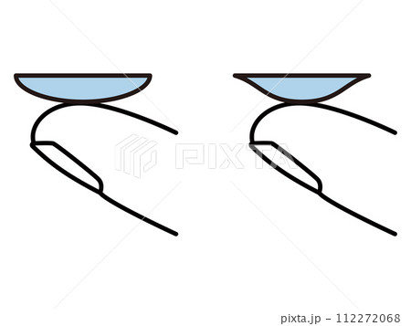 コンタクトレンズの表裏のイラスト 112272068