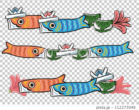 鯉魚旗兒童節手繪風格線條插畫集 鯉魚旗兒童節手繪風格線條插畫集 112273048