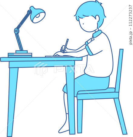 勉強する男の子 112273237