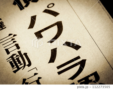「パワハラ」と書かれたニュースの見出し 112273505