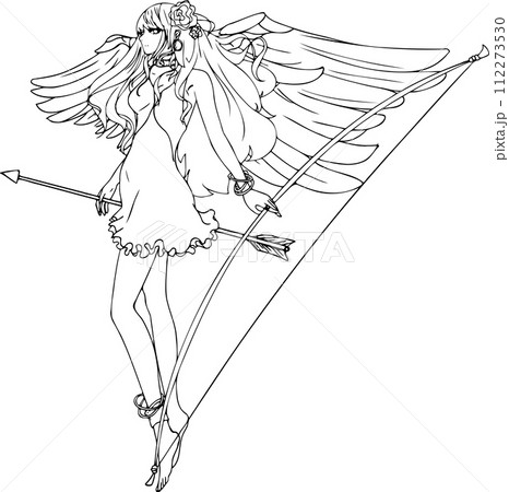 天使の線画 112273530