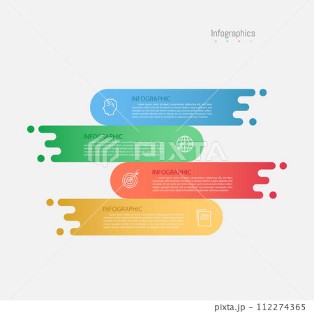 Infographic 4 options design elements for your business data. Vector Illustration. Infographic 4 options design elements for your business data. Vector Illustration. 112274365