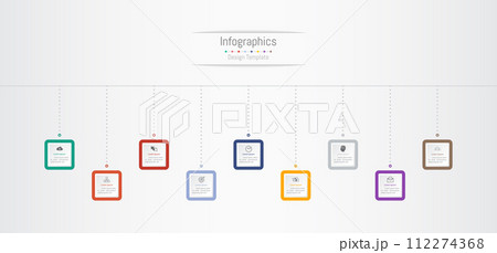 Infographic 9 options design elements for your business data. Vector Illustration. Infographic 9 options design elements for your business data. Vector Illustration. 112274368