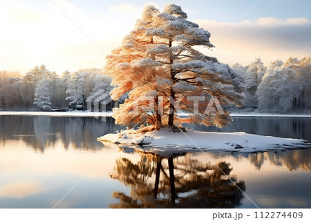 美しい雪景色22 AI生成画像 美しい雪景色22 AI生成画像 112274409