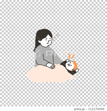 なかなか寝ないこどもの寝かしつけ 112274440