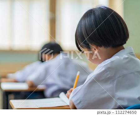 勉強をする子供2　AI生成画像 112274650