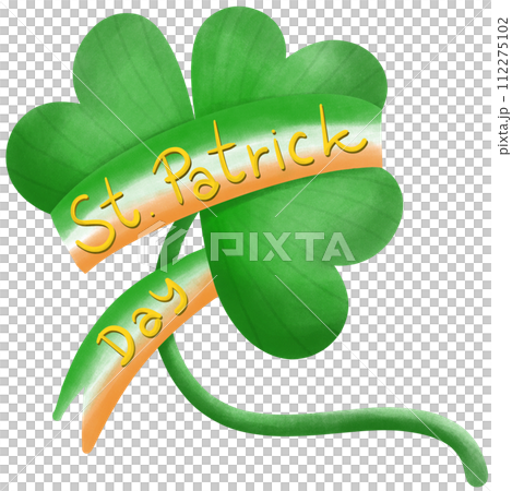Shamrocks with St.Patrick flag for St.Patrick's day Shamrocks with St.Patrick flag for St.Patrick's day 112275102