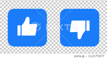 Simple blue good and bad marks 112275877