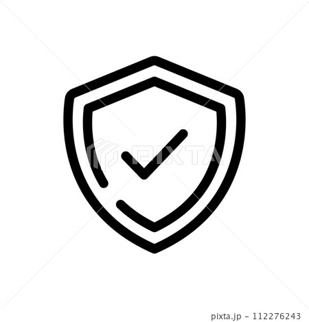 Shield icon design template isolated Shield icon design template isolated 112276243