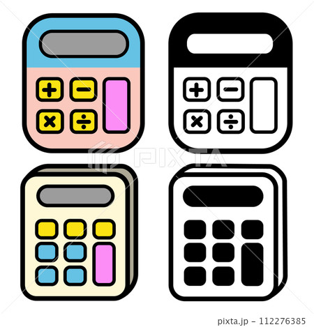 Calculator Illustration Icon - Line Icon 112276385