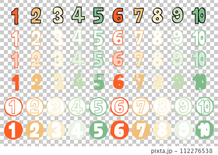 彩色數字圖標集 112276538