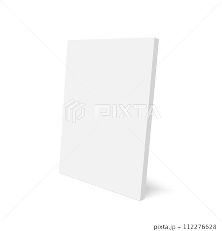 Mockup or closeup of book for paper design. Reading and education, knowledge materials, school theme. Vector 112276628