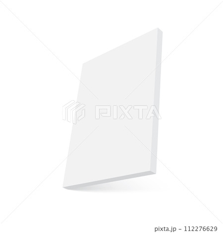 Mockup or closeup of book for paper design. Reading and education, knowledge materials, school theme. Vector 112276629