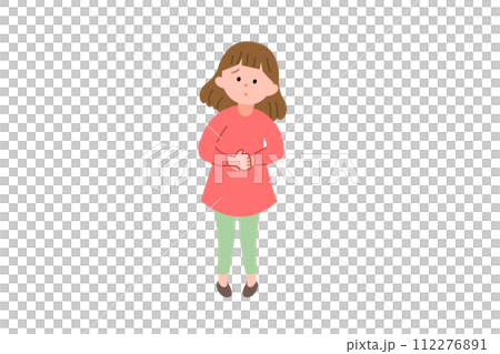 一個肚子疼的女孩 112276891