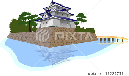 香川県 高松市 水に映える高松城 香川県 高松市 水に映える高松城 112277534