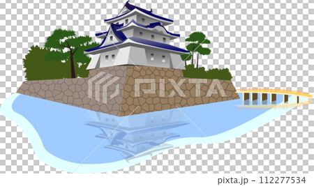 香川県 高松市 水に映える高松城 香川県 高松市 水に映える高松城 112277534