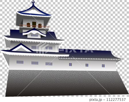 富山県 富山市 富山城のイラスト素材 [112277537] - PIXTA