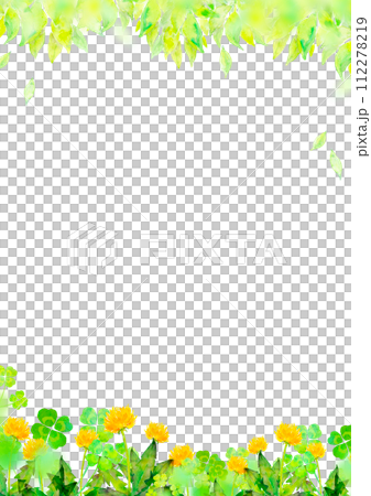 Spring-like meadow background material watercolor illustration 112278219