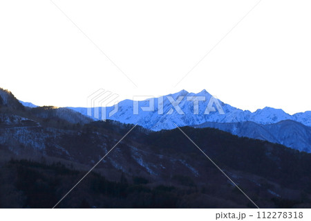 3月の冠雪の北アルプス 信州の山々 信州の風景 信州の自然 3月の冠雪の北アルプス 信州の山々 信州の風景 信州の自然 112278318