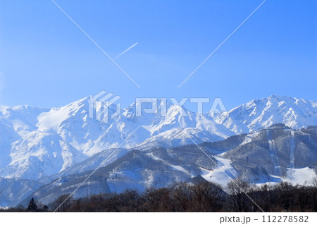 3月の白馬村からの北アルプス　　　信州の山々　　　信州の風景　　　信州の自然 112278582