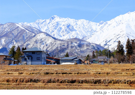3月の白馬村からの北アルプス 信州の山々 信州の風景 信州の自然 3月の白馬村からの北アルプス 信州の山々 信州の風景 信州の自然 112278598